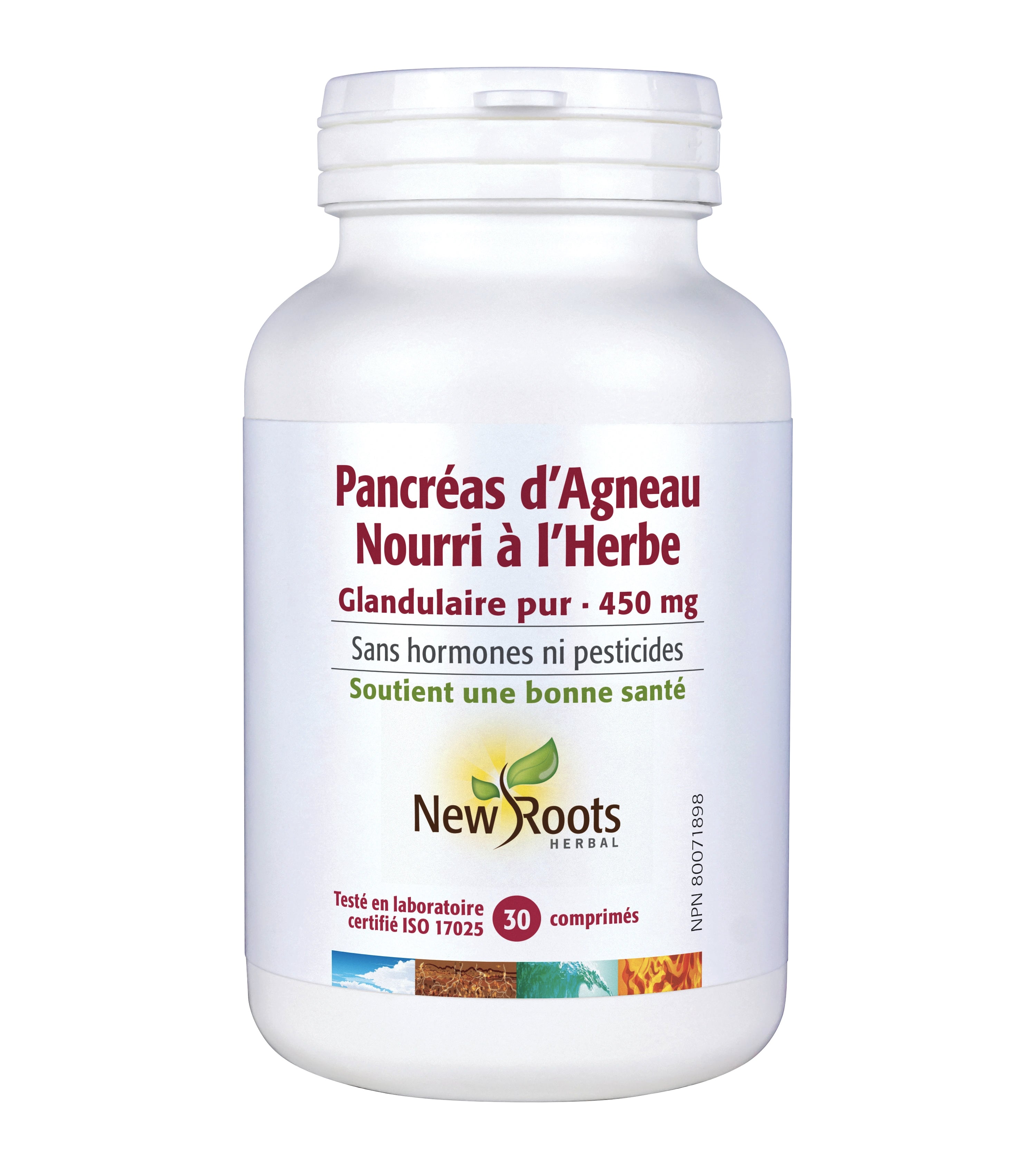 Pancréas d'Agneau Nourri à l'Herbe - New Roots - 30 comprimés